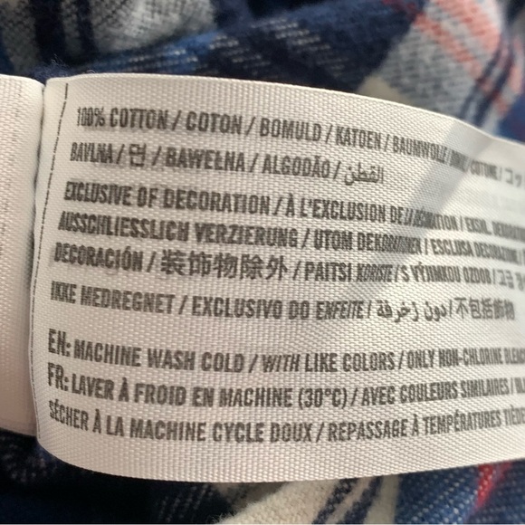 Men Abercrombie & Fitch XXL Plaid Button Long Sleeve Flannel Shirt Rodeo Preppy - Picture 11 of 13